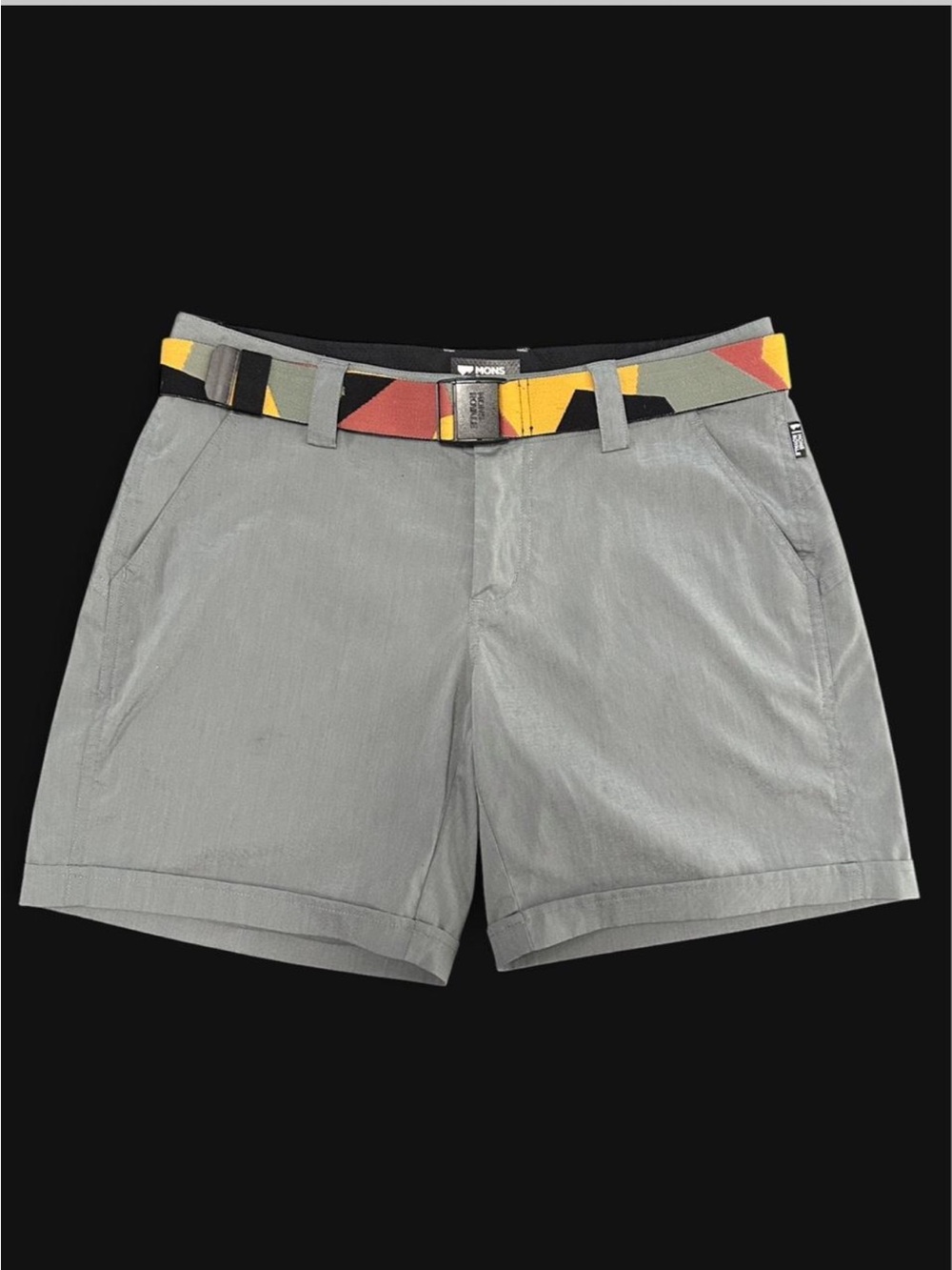 Mons Royale Hiking Shorts M Grey w/ Belt 🏔️🌲 Adventure Ready!